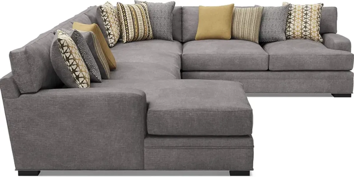 Palm Springs Silver 3 Pc Sectional