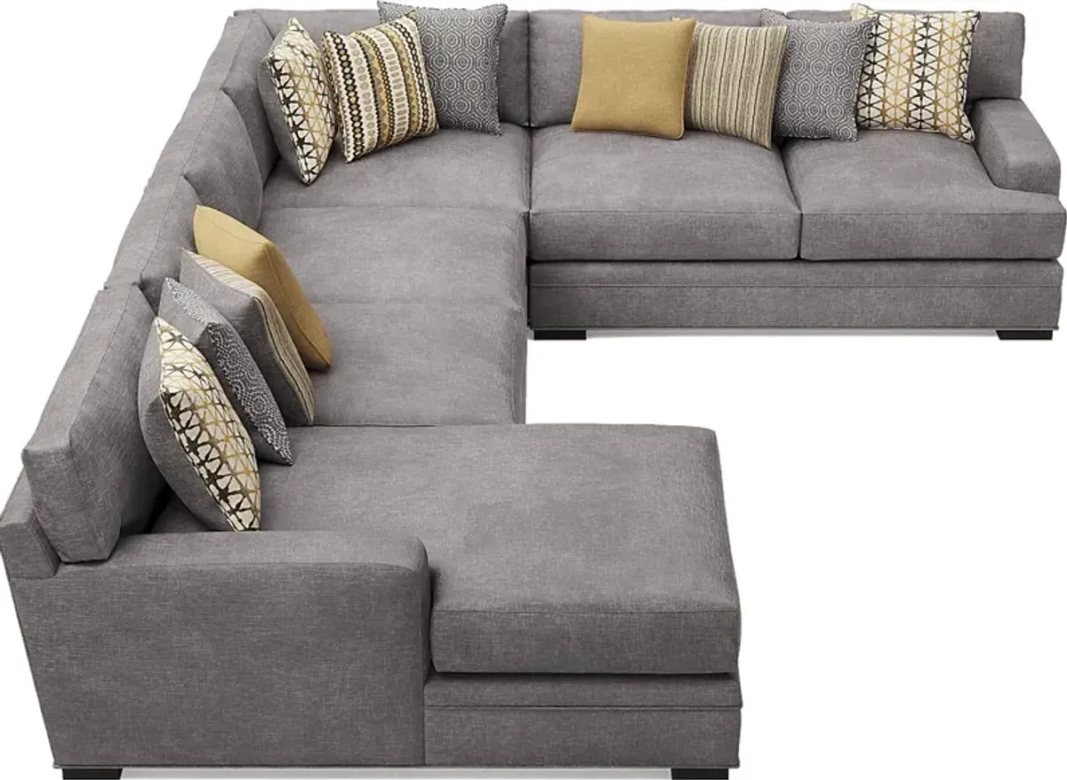 Palm Springs Silver 3 Pc Sectional