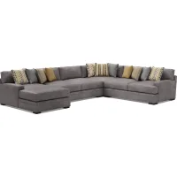 Palm Springs Silver 3 Pc Sectional