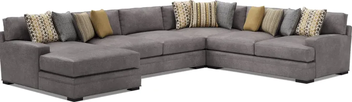 Palm Springs Silver 3 Pc Sectional