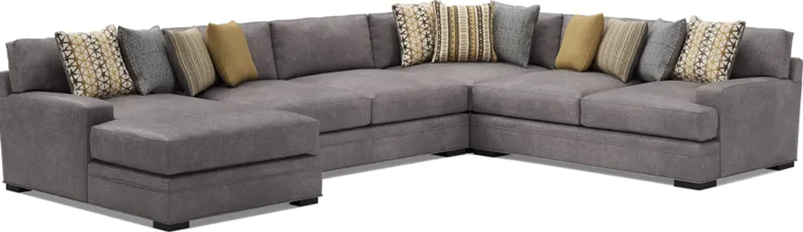 Palm Springs Silver 3 Pc Sectional