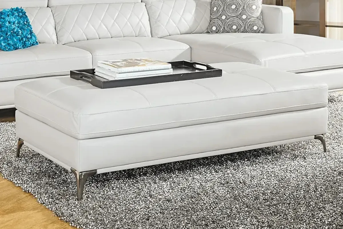 Via Sorrento Platinum Storage Ottoman