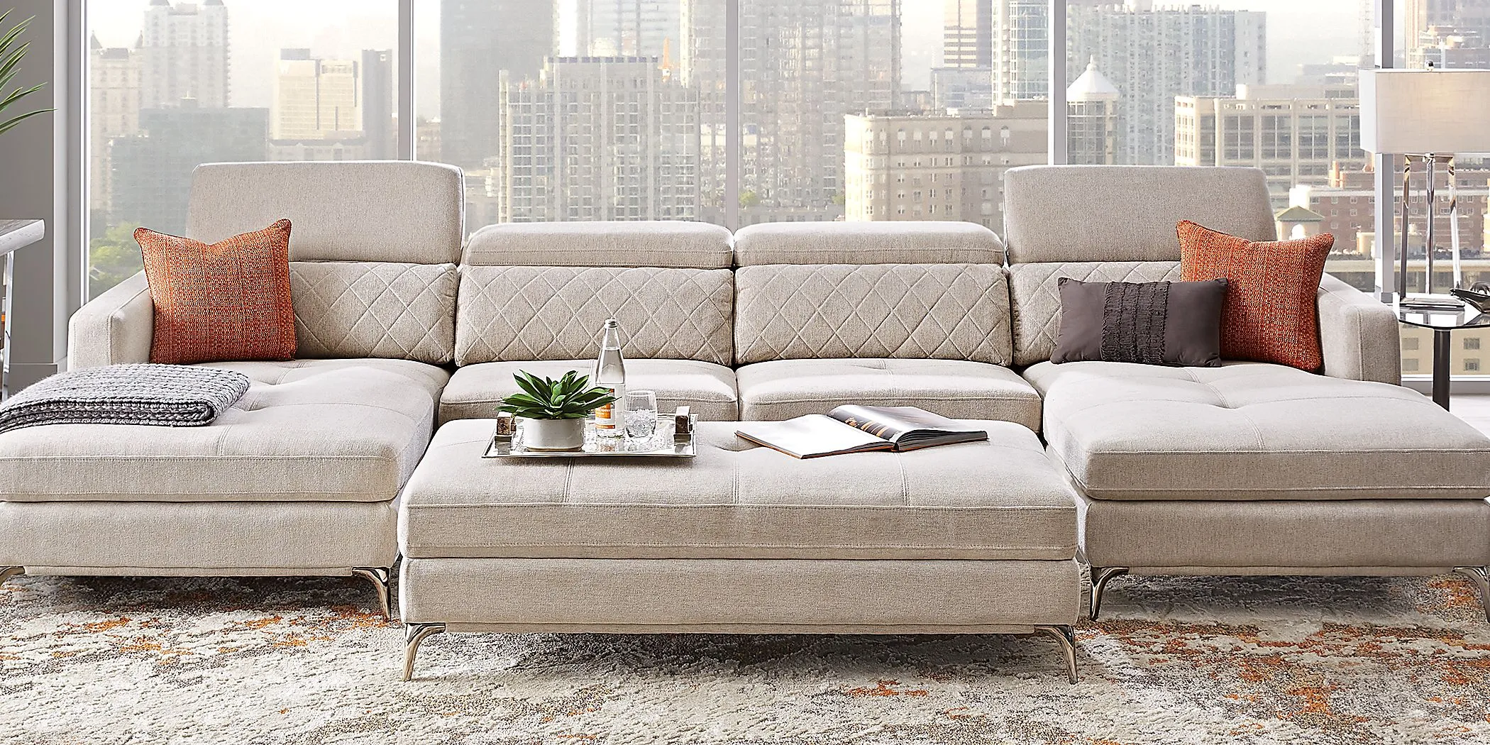 Via Sorrento Dove 3 Pc Sectional