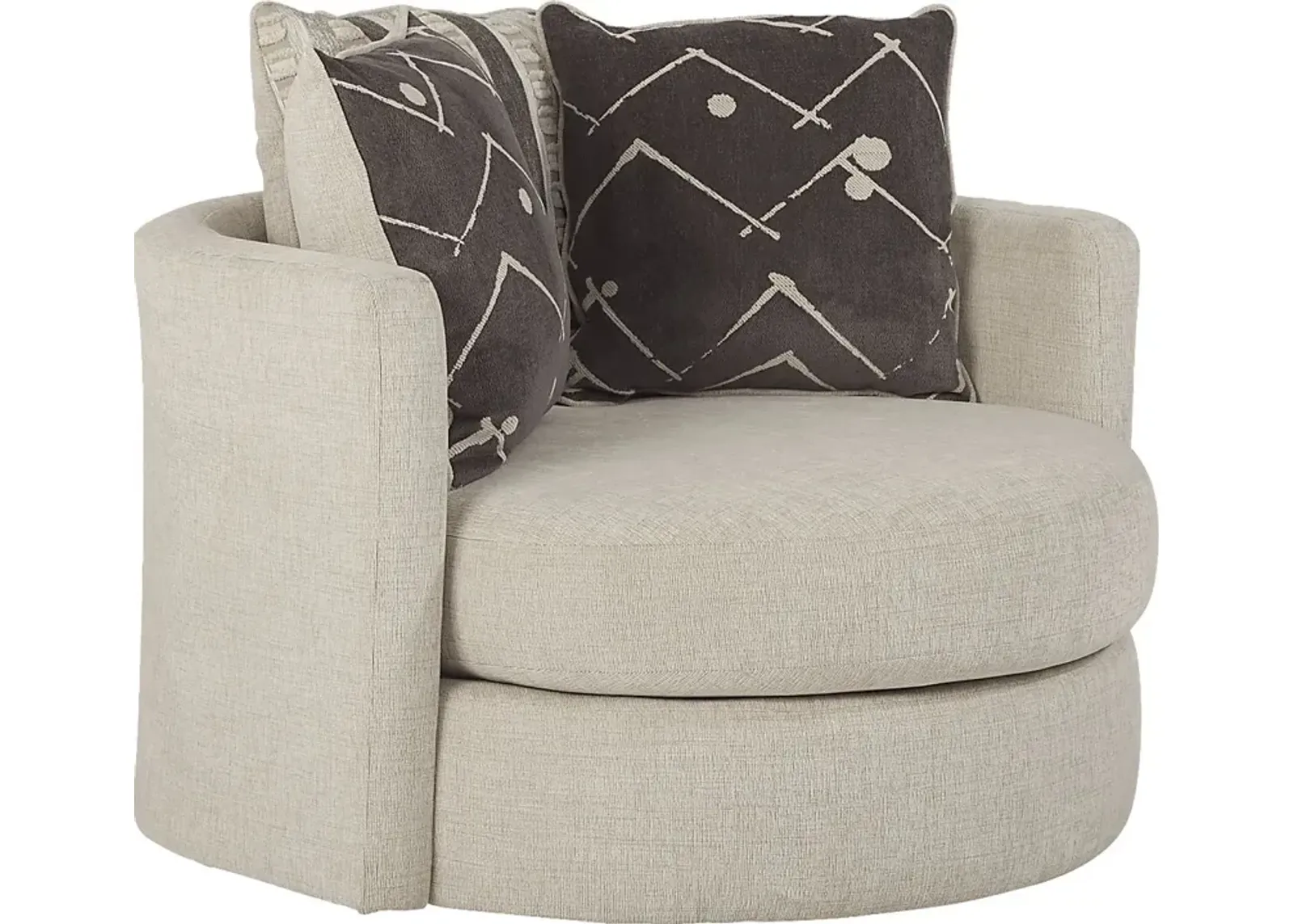 Aberlin Court Beige Swivel Chair