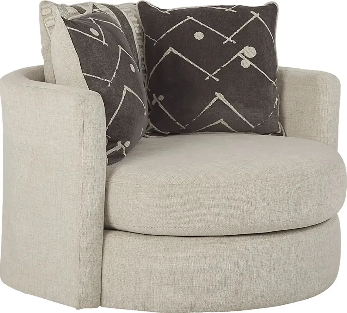 Aberlin Court Beige Swivel Chair