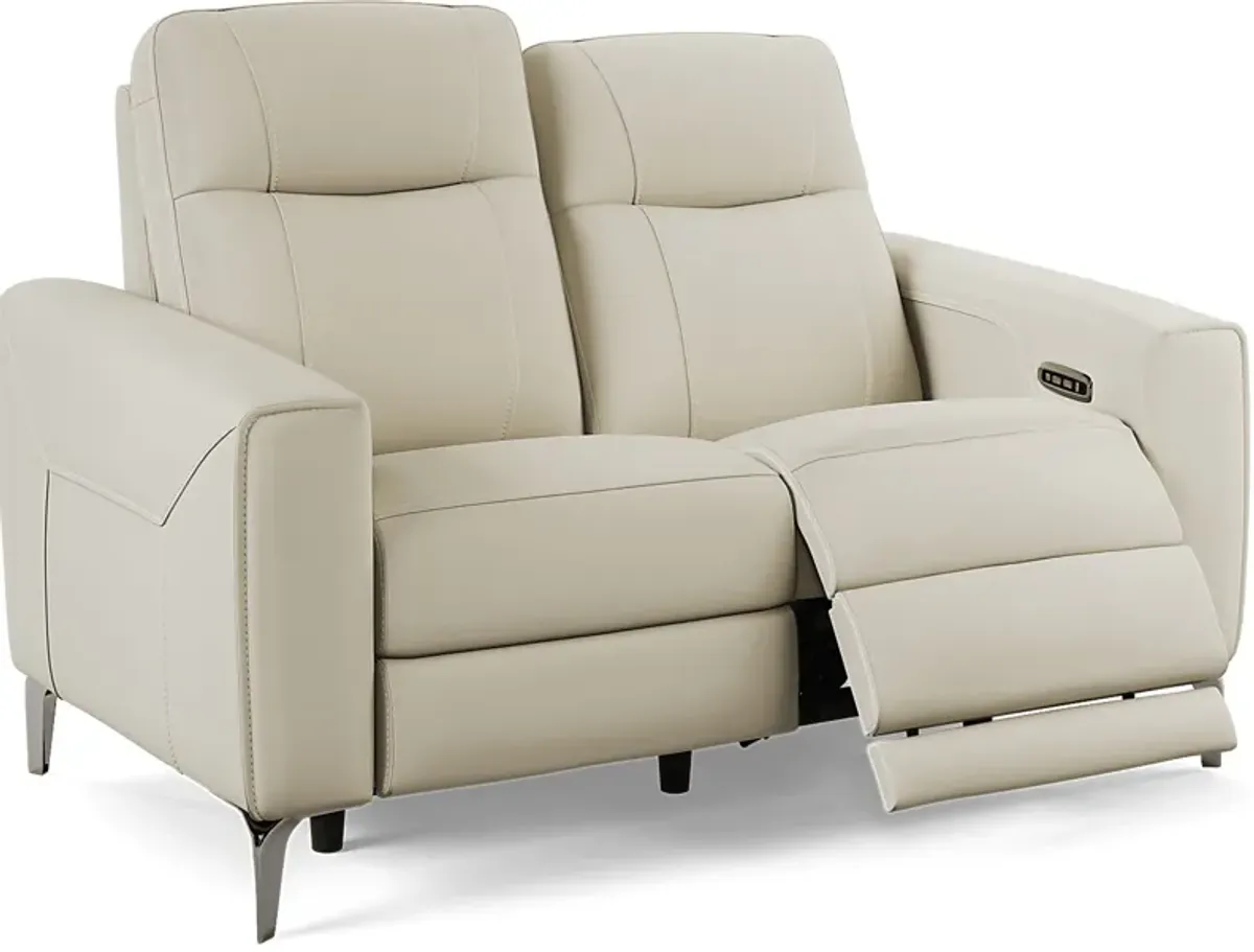 Parkside Heights Beige Leather 6 Pc Dual Power Reclining Living Room