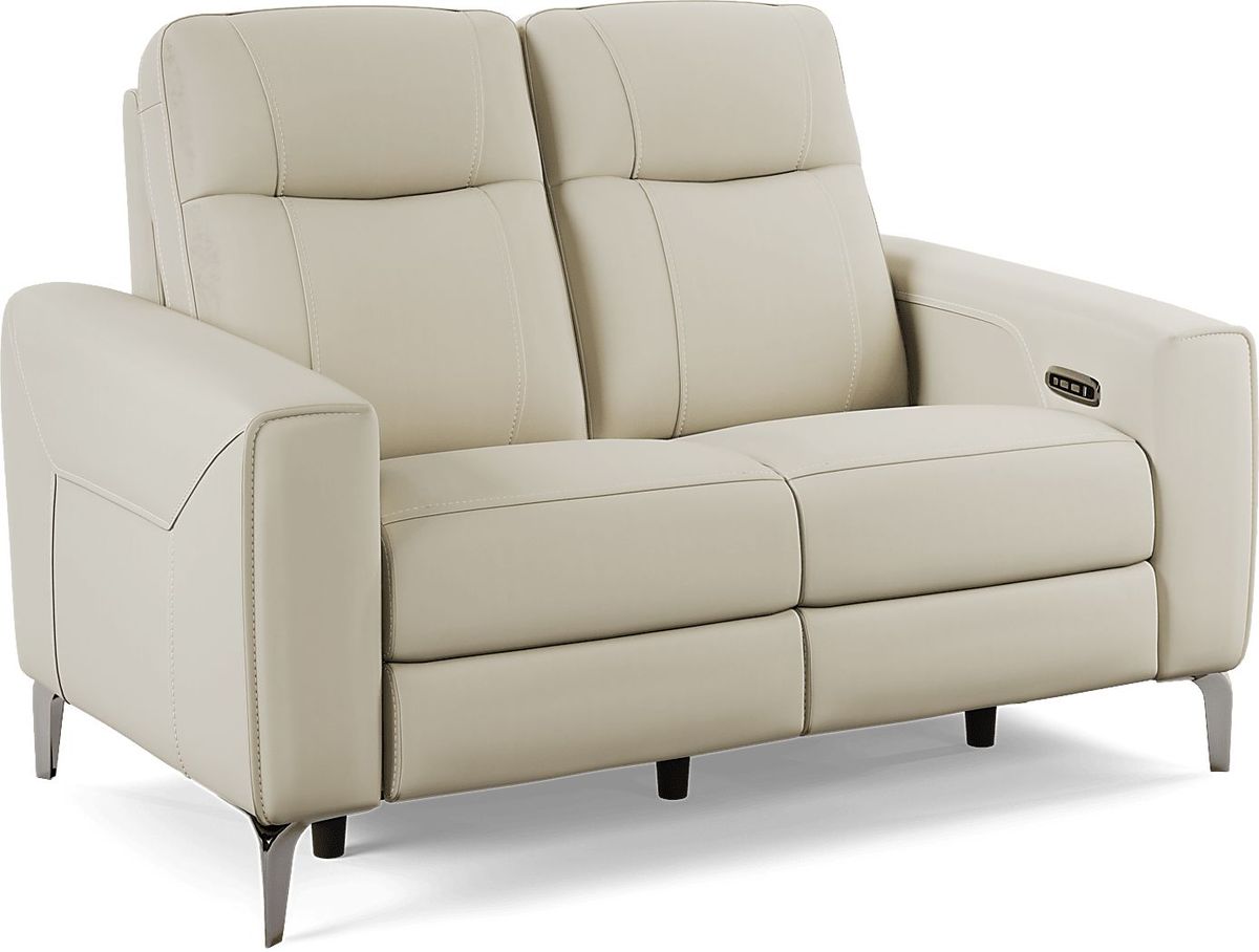 Parkside Heights Beige Leather 6 Pc Dual Power Reclining Living Room