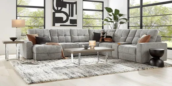 Meriwether Gray 7 Pc Power Slider Sectional