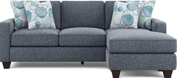 Alanis Bay Blue Sleeper Chaise