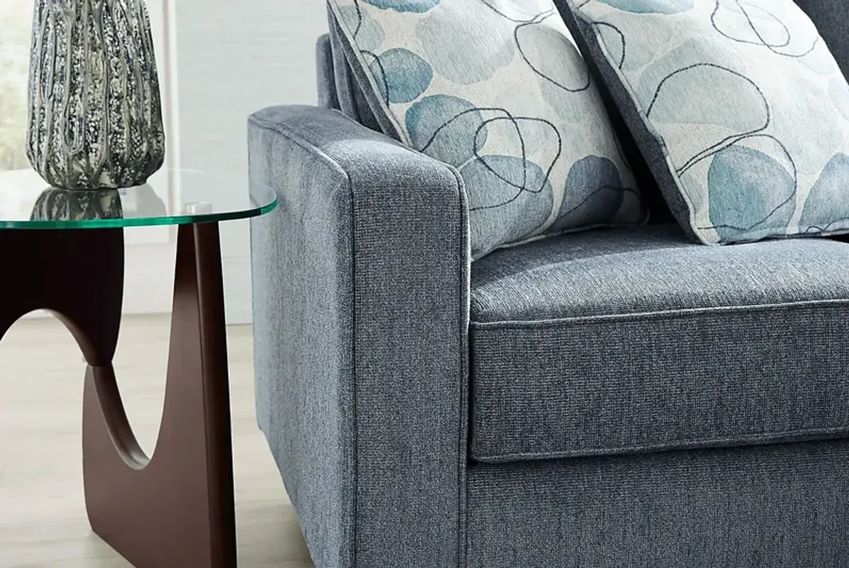 Alanis Bay Blue Sleeper Chaise