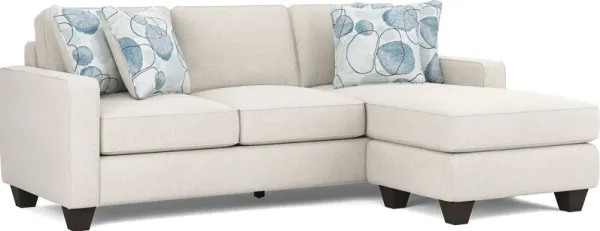 Alanis Bay White Sleeper Chaise