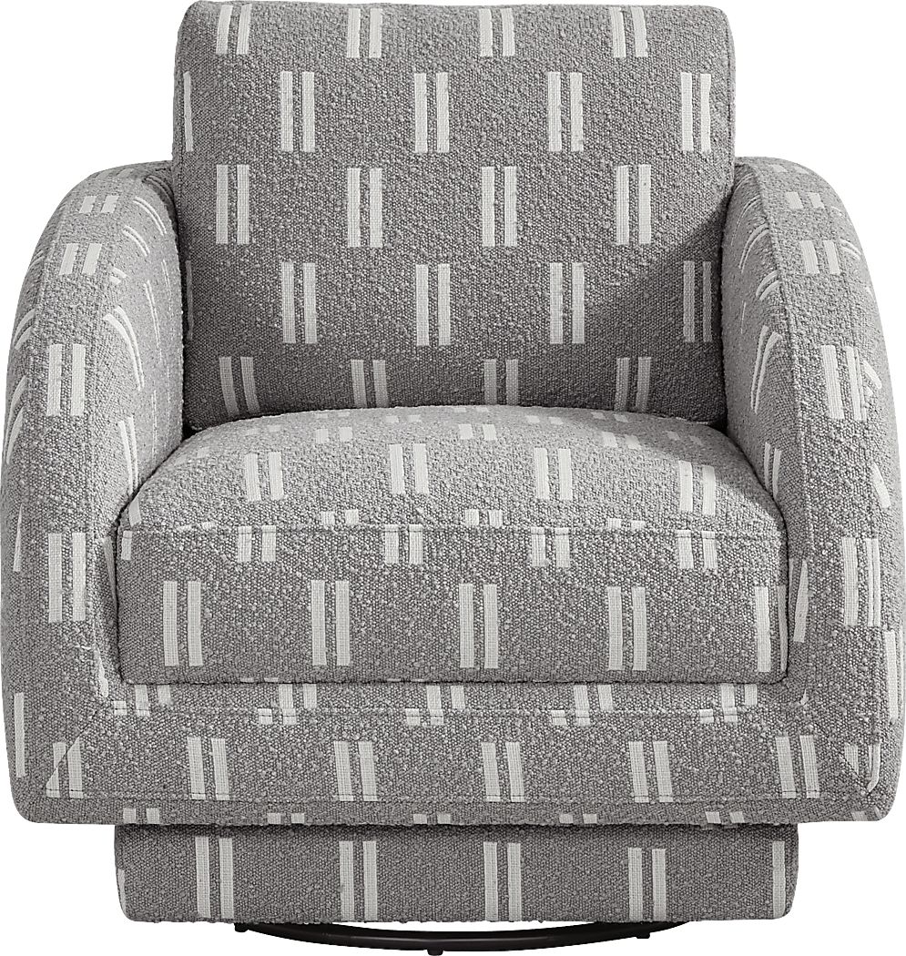 Latham Court Gray Swivel Accent Chair