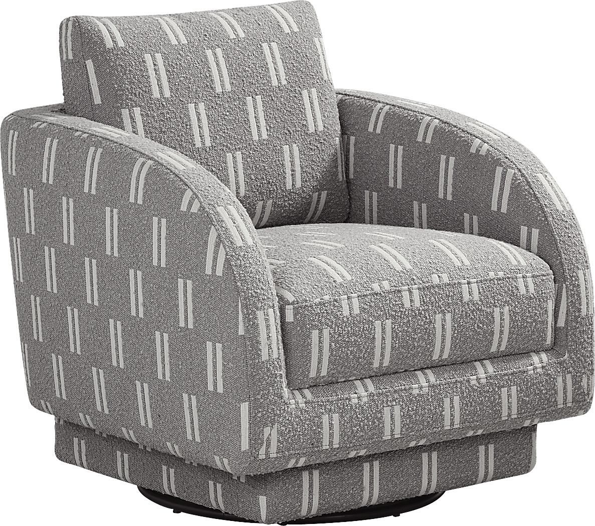 Latham Court Gray Swivel Accent Chair