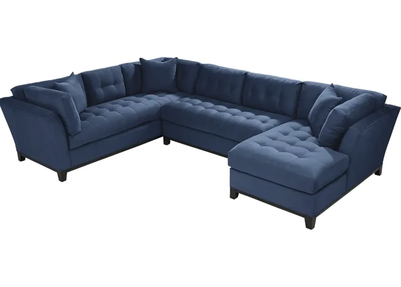 Metro Midnight Microfiber 3 Pc Sectional