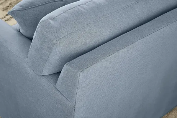 Harmonie Blue 3 Pc Sleeper Sectional