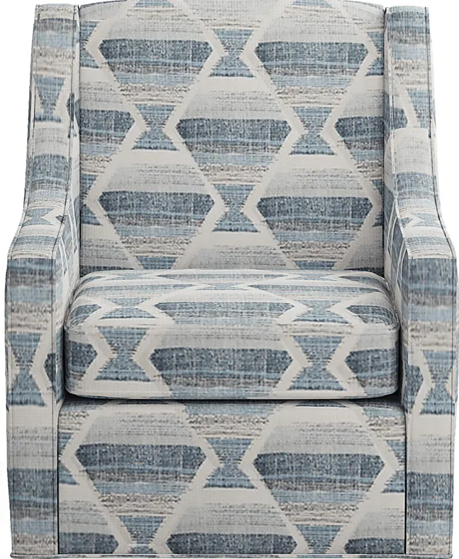 Bedford Park Blue Accent Swivel Chair