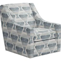Bedford Park Blue Accent Swivel Chair