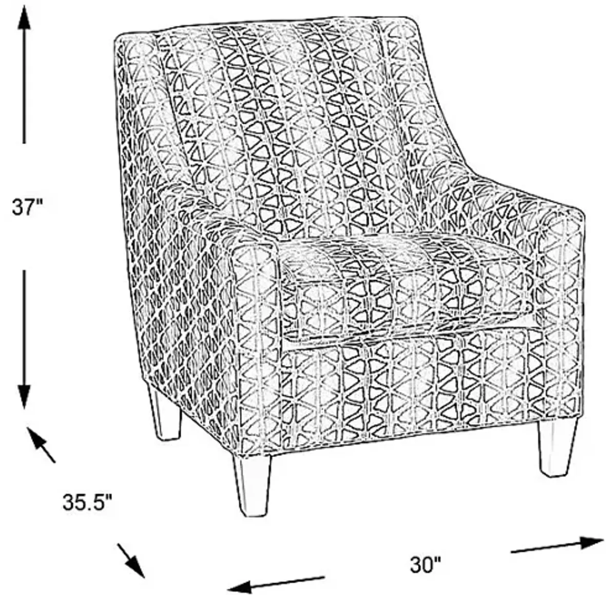 Palm Springs Yellow Accent Chair