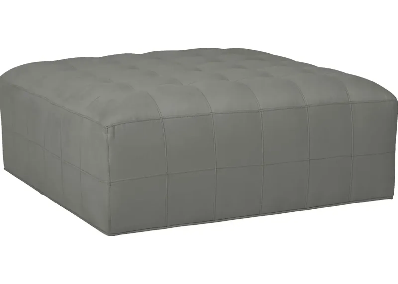 Calvin Heights Steel Microfiber Cocktail Ottoman