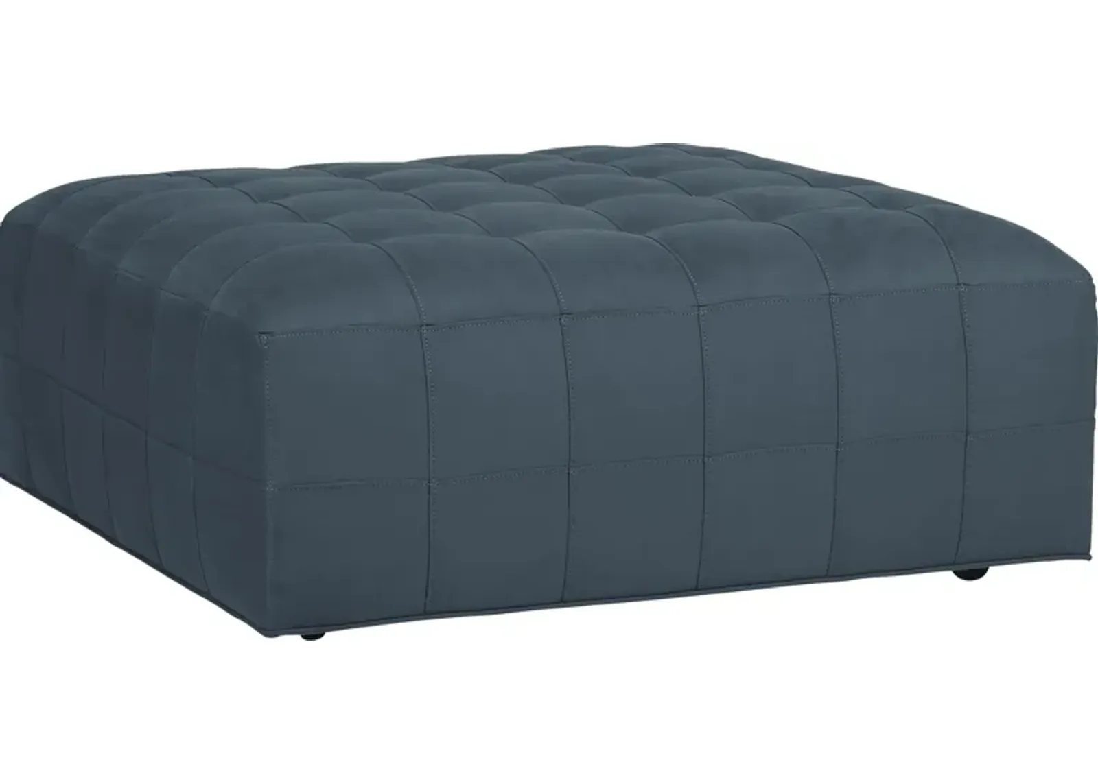 Calvin Heights Sapphire Microfiber Cocktail Ottoman