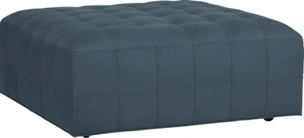 Calvin Heights Sapphire Microfiber Cocktail Ottoman