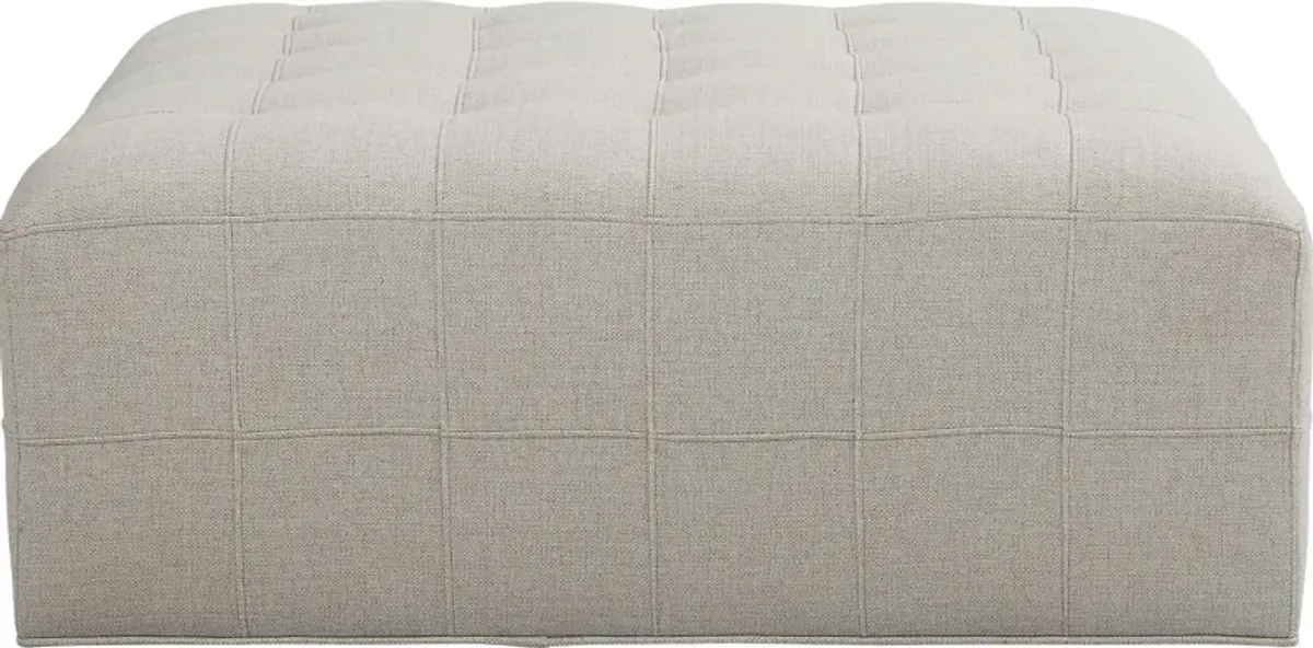 Calvin Heights Oatmeal Textured Cocktail Ottoman