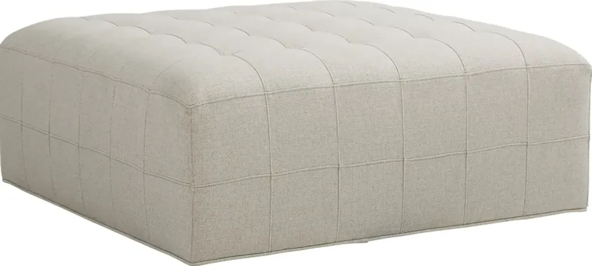 Calvin Heights Oatmeal Textured Cocktail Ottoman