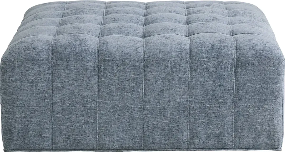 Calvin Heights Chambray Textured Cocktail Ottoman