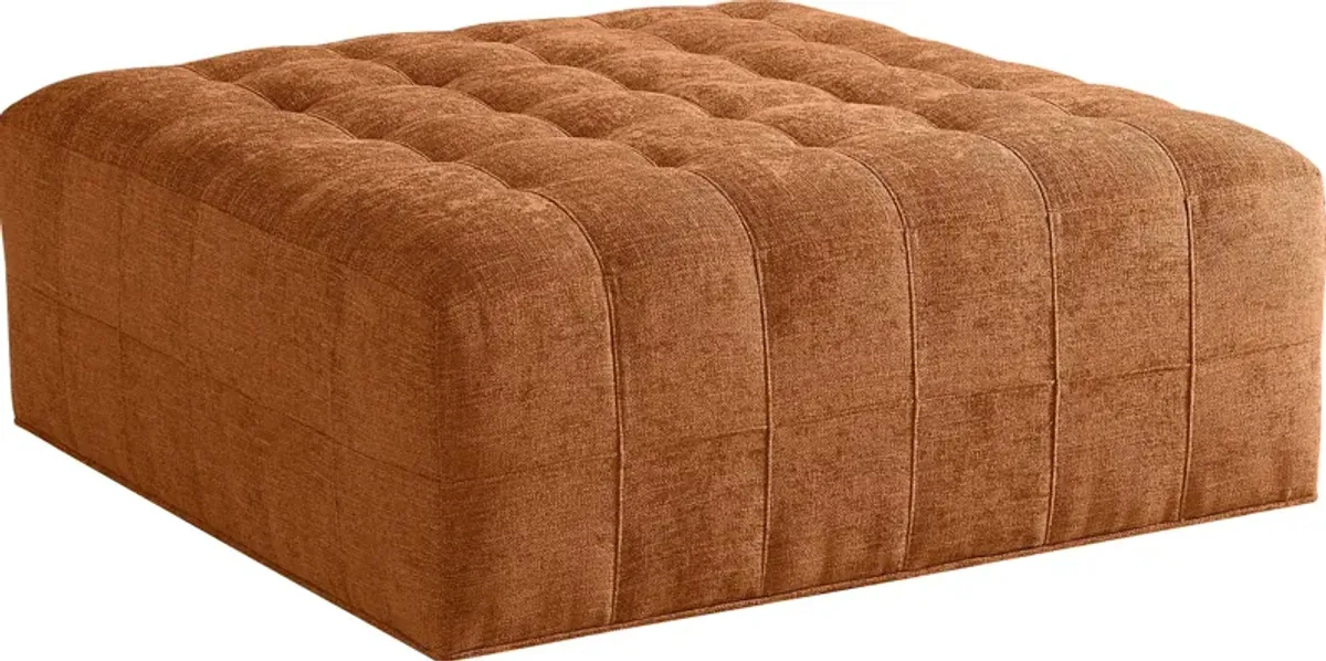 Calvin Heights Russet Textured Cocktail Ottoman