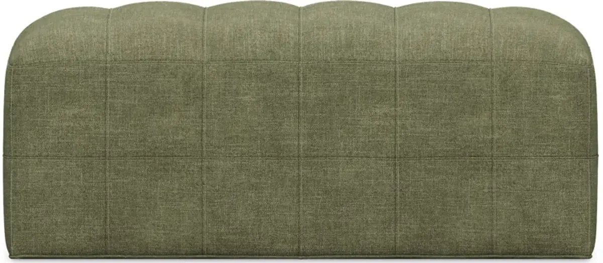 Calvin Heights Avocado Chenille Cocktail Ottoman