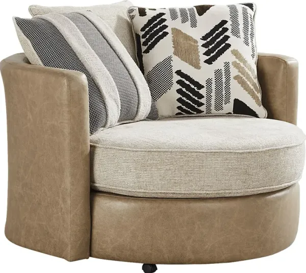 Murphy Beige Swivel Chair