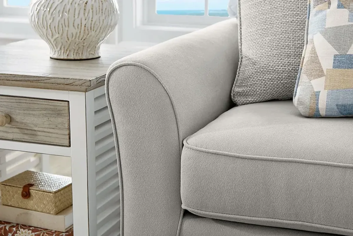Coralville Gray 7 Pc Living Room with Gel Foam Sleeper Sofa