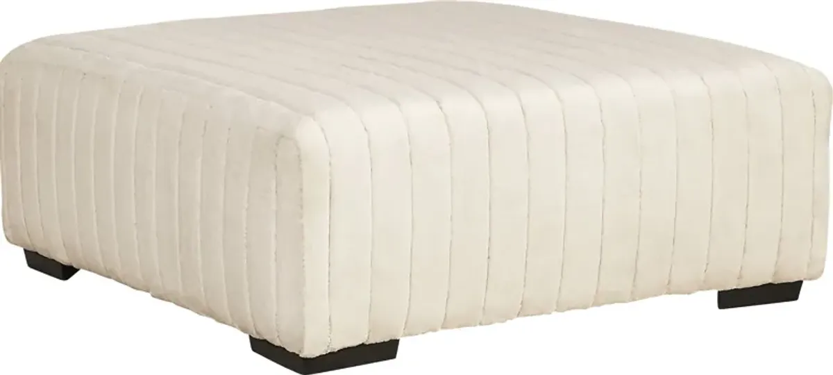 Chandler Ivory Cocktail Ottoman