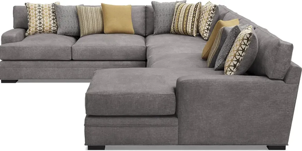 Palm Springs Silver 3 Pc Sectional