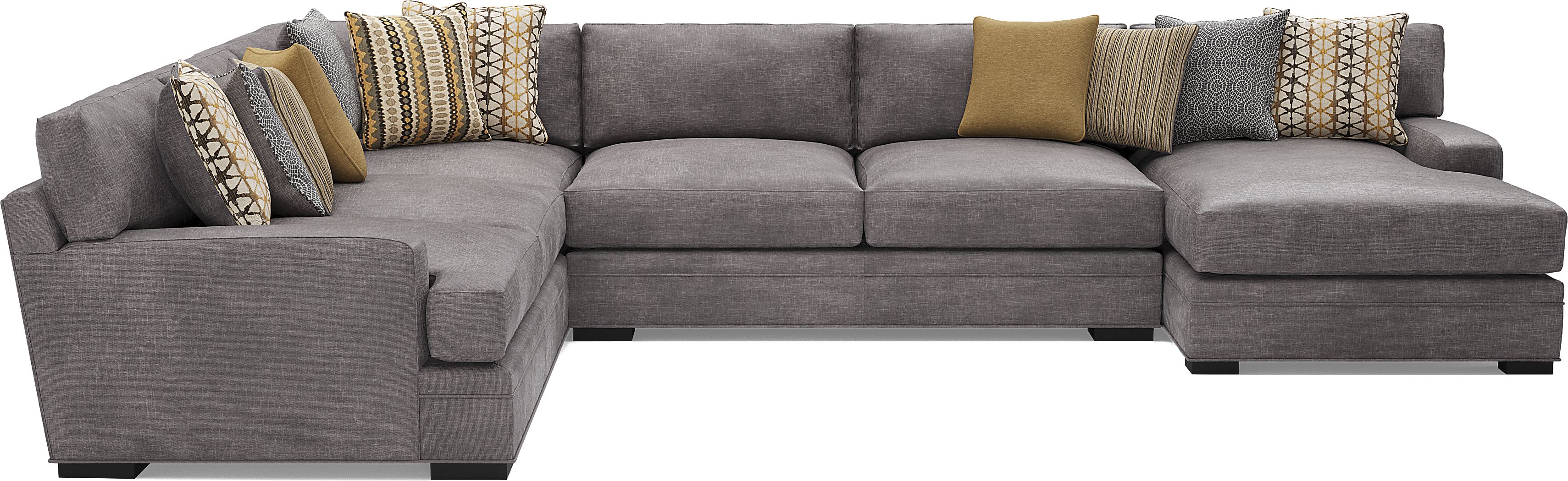 Cindy Crawford Home Palm Springs Silver 3 Pc Sectional