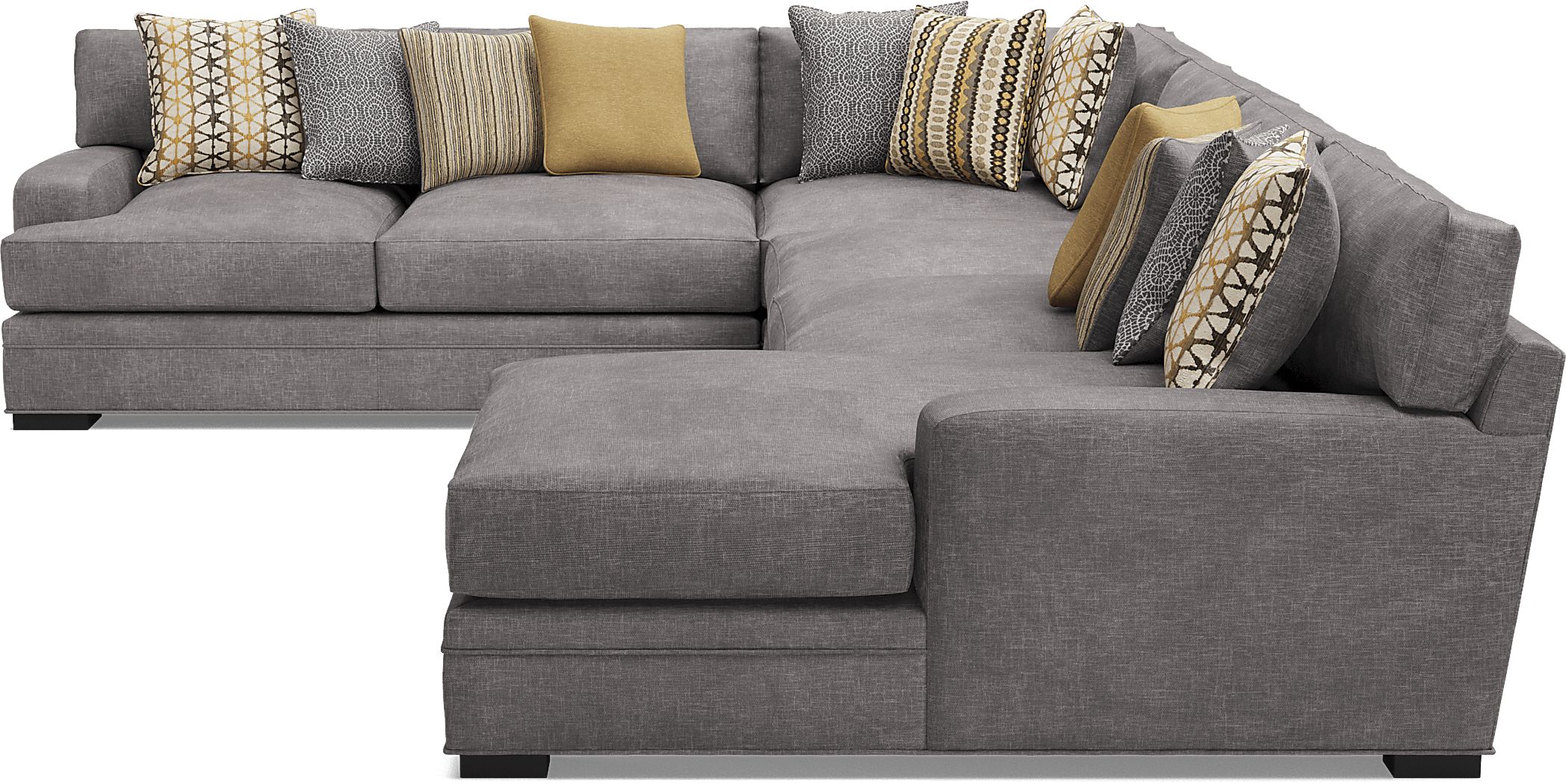 Cindy Crawford Home Palm Springs Silver 3 Pc Sectional