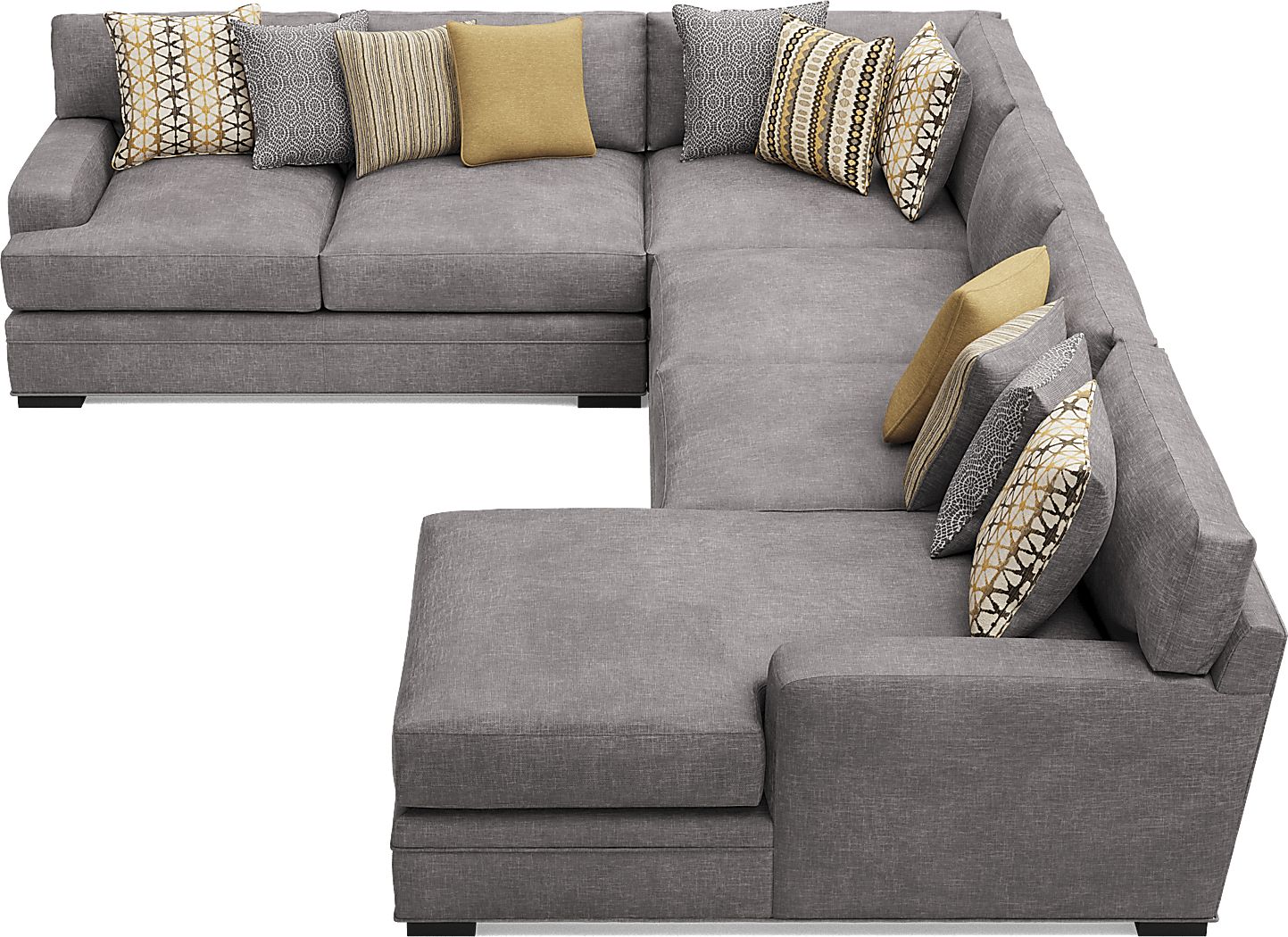 Cindy Crawford Home Palm Springs Silver 3 Pc Sectional