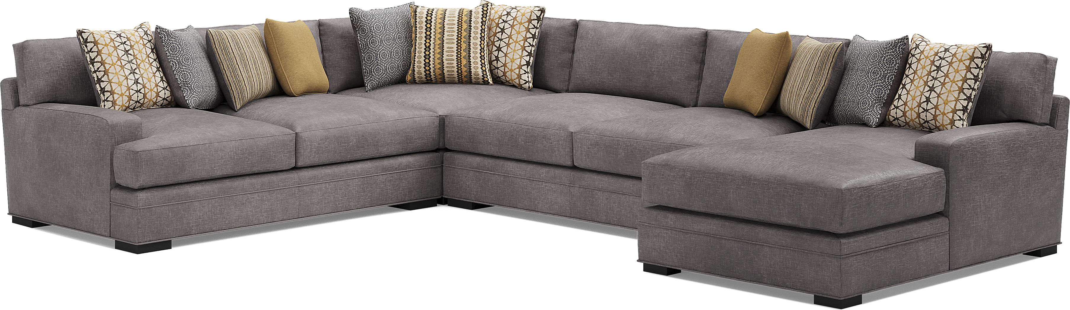 Cindy Crawford Home Palm Springs Silver 3 Pc Sectional