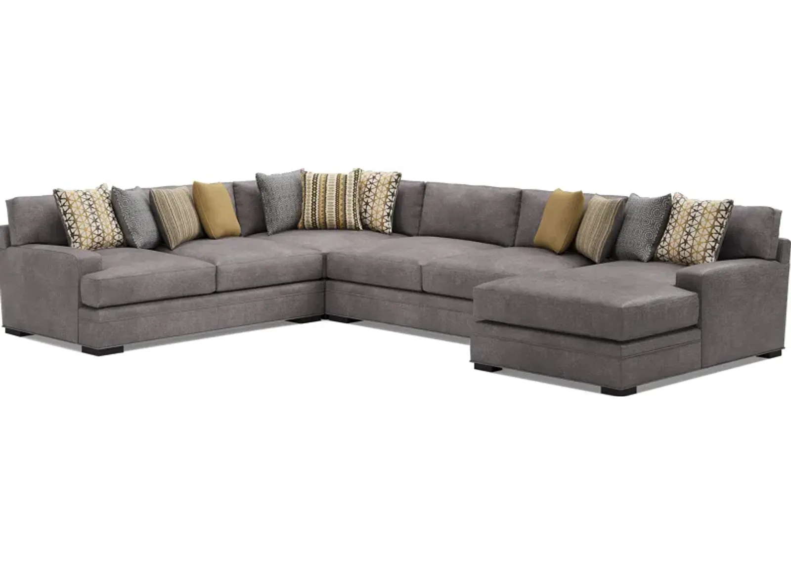 Palm Springs Silver 3 Pc Sectional