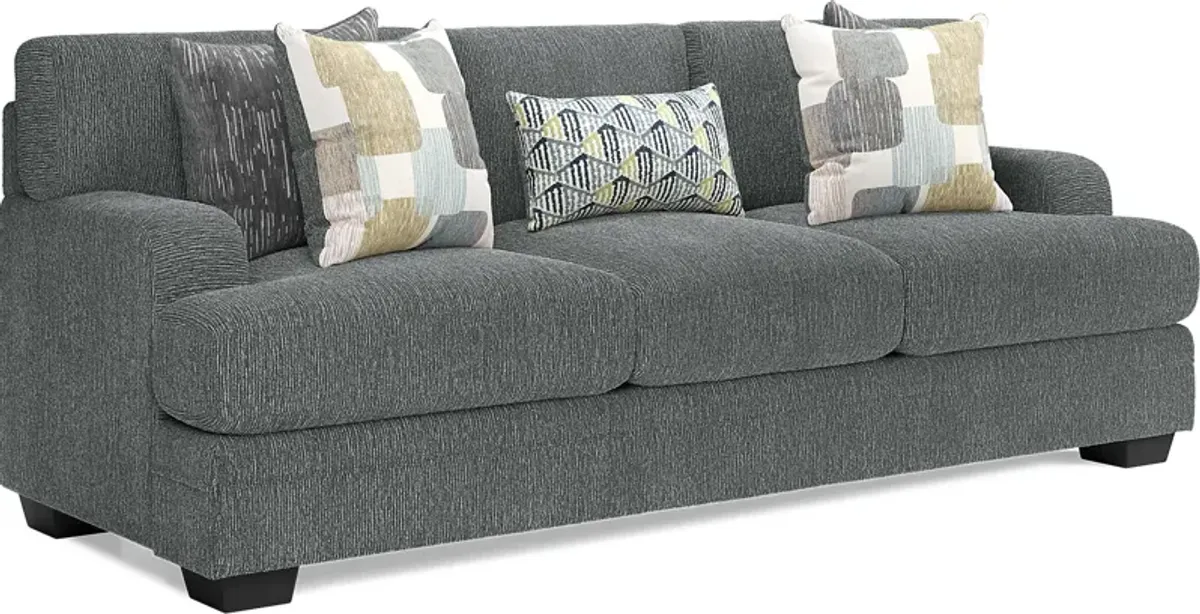 Charlton Street Slate 7 Pc Living Room with Gel Foam Sleeper Sofa