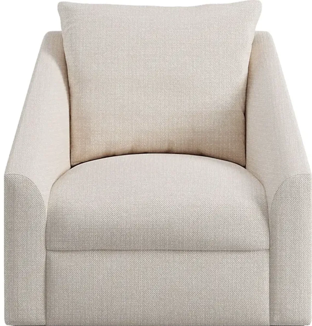 Sheridan Square Off-White Swivel Accent Chair