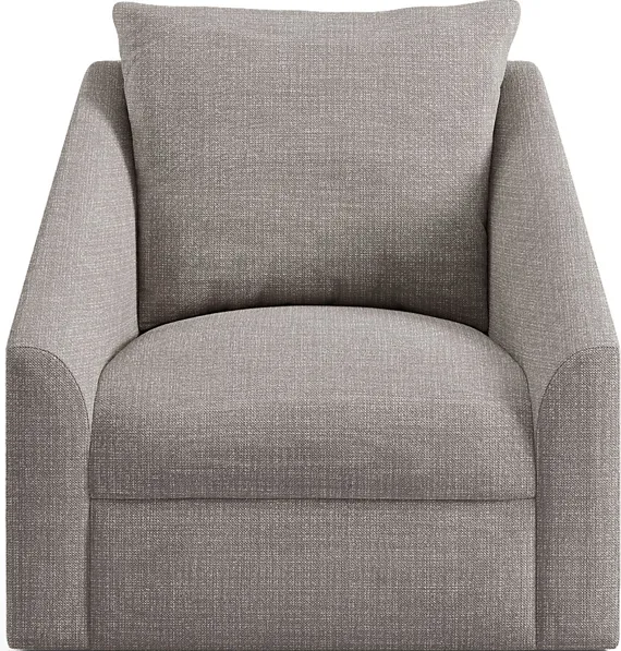 Sheridan Square Gray Swivel Accent Chair