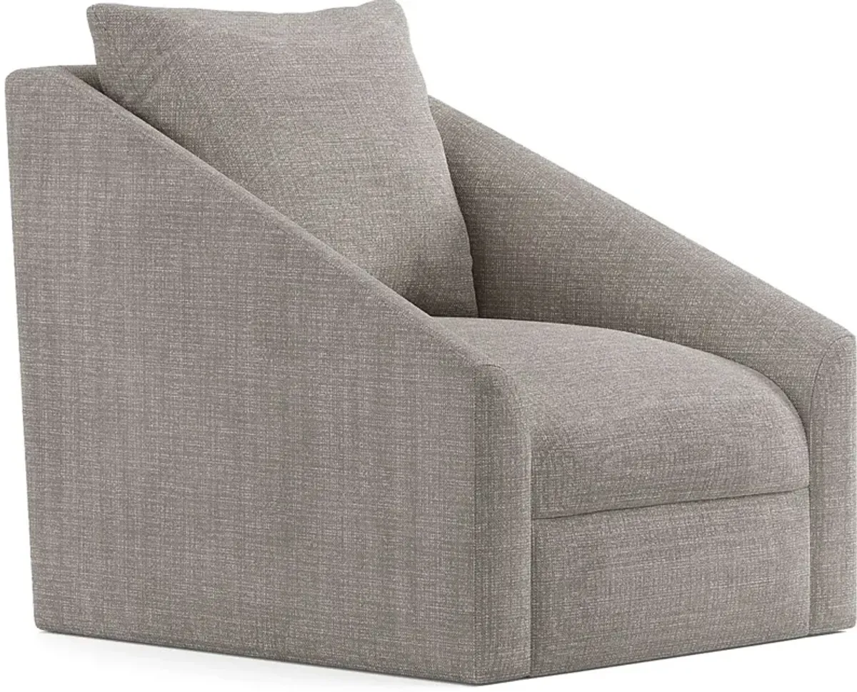 Sheridan Square Gray Swivel Accent Chair