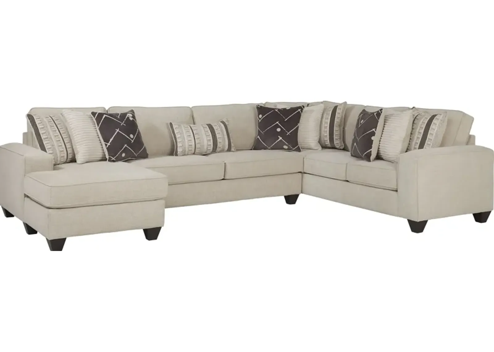 Aberlin Court Beige 3 Pc Sectional