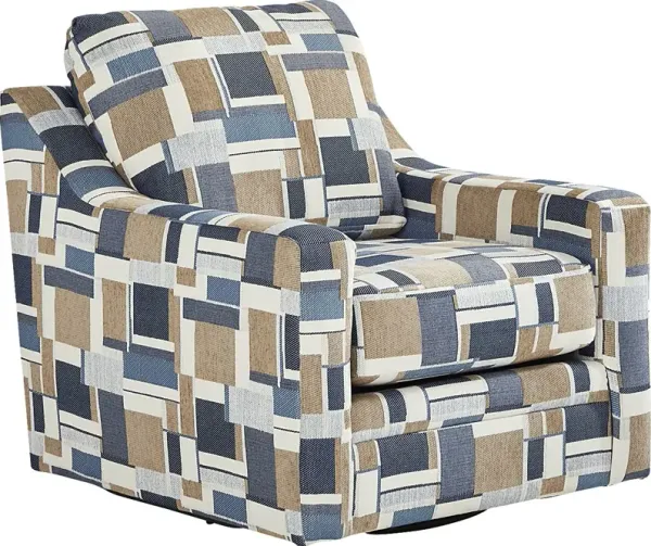 Copley Place Brown Accent Swivel Chair