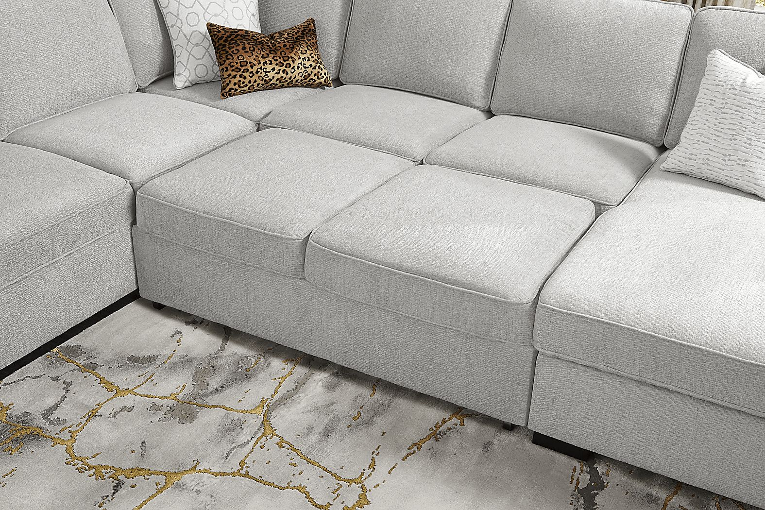 Catania Gray 3 Pc Sleeper Sectional