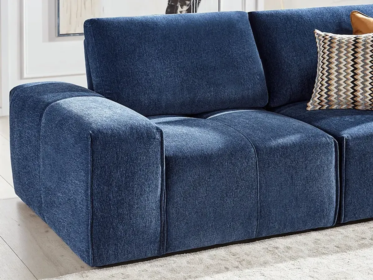 Laney Blue 6 Pc Sectional Living Room