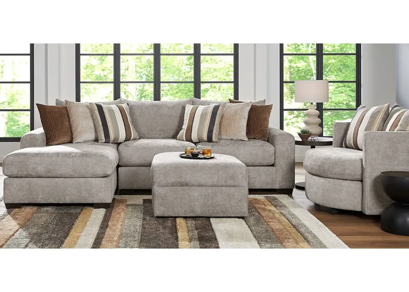 Martin Gray 5 Pc Sectional Living Room