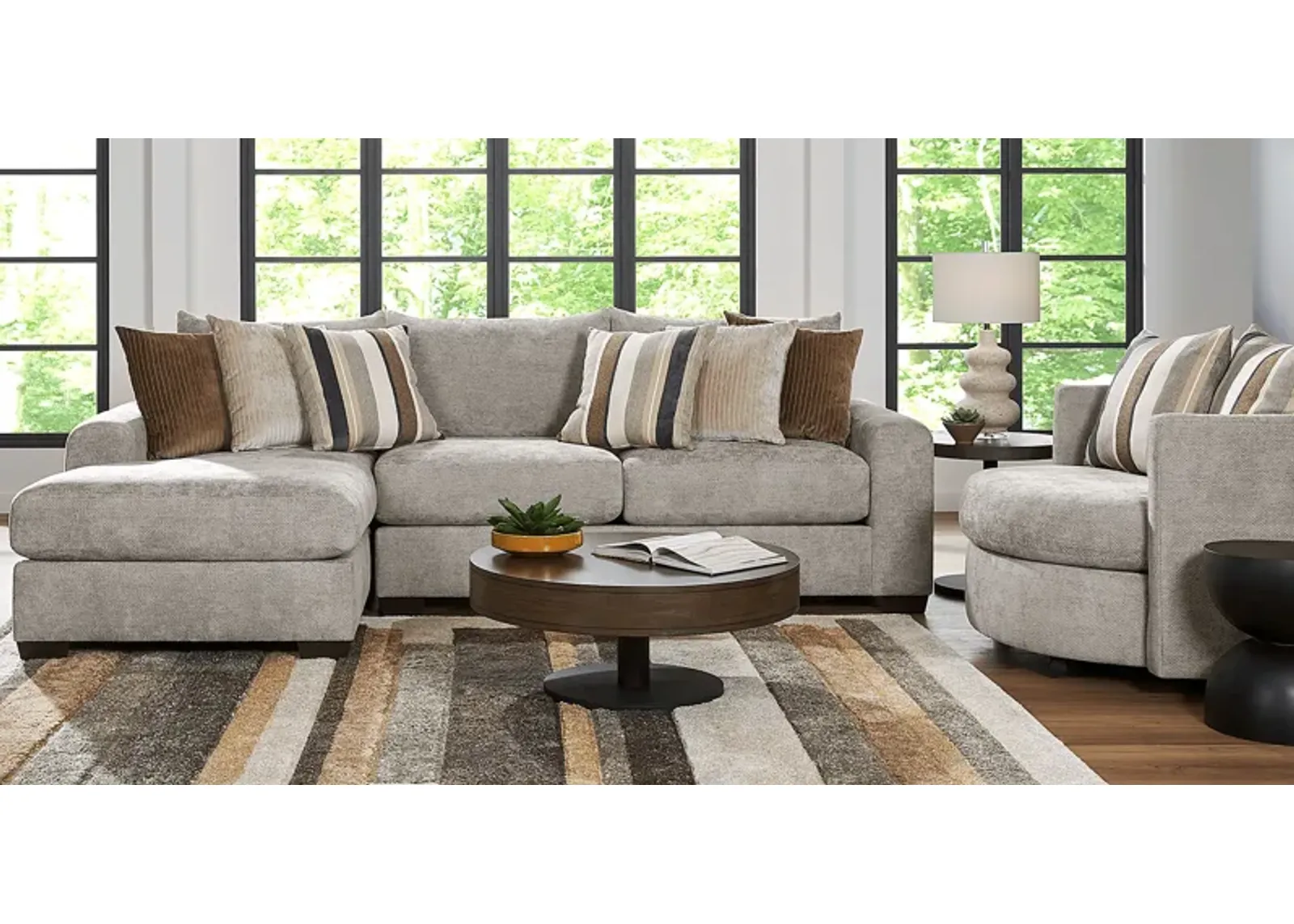 Martin Gray 5 Pc Sectional Living Room