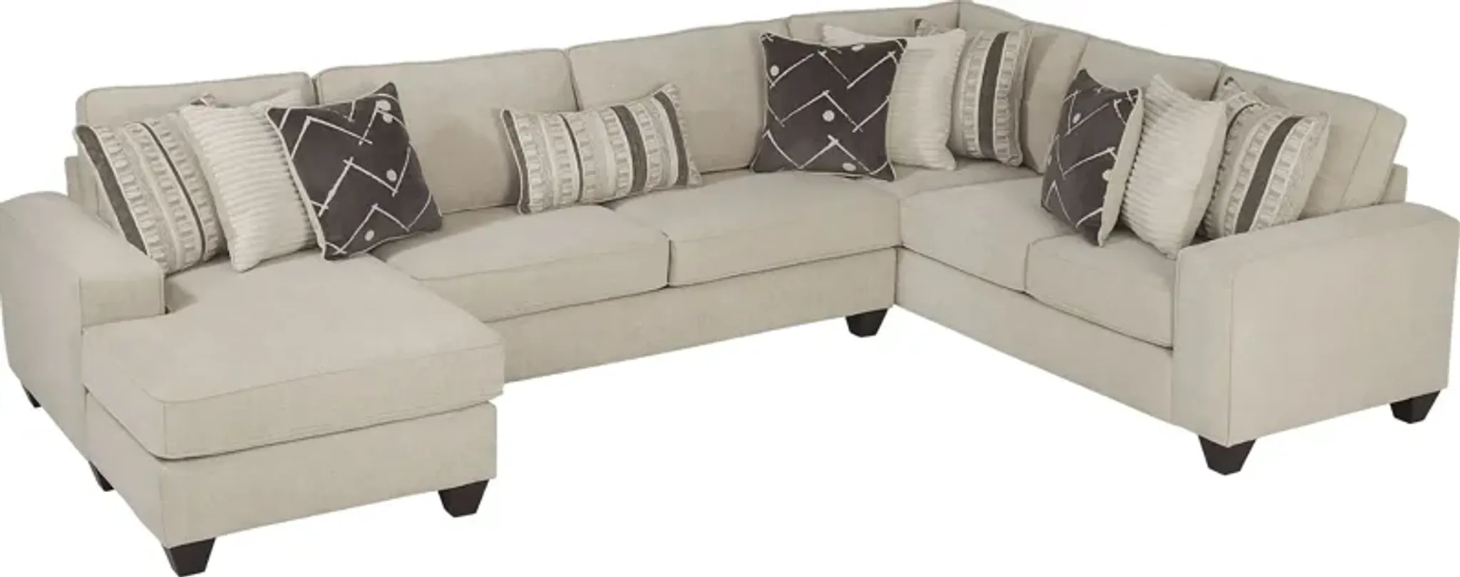 Aberlin Court Beige 3 Pc Sleeper Sectional Rooms To Go | Furniture.com